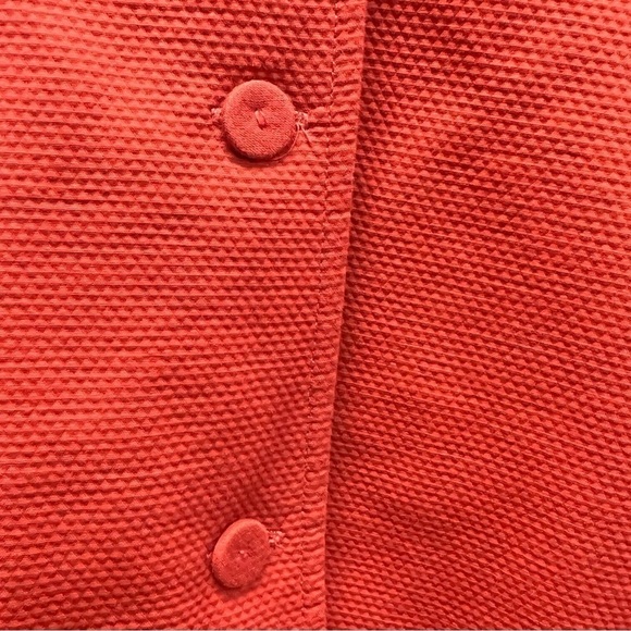 Eileen Fisher Cotton Blend Stand Collar Button Front Textured Blazer Women Large - Picture 9 of 12